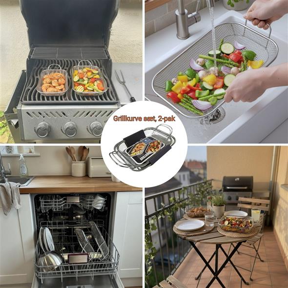 Grill kurve sæt 2-pak