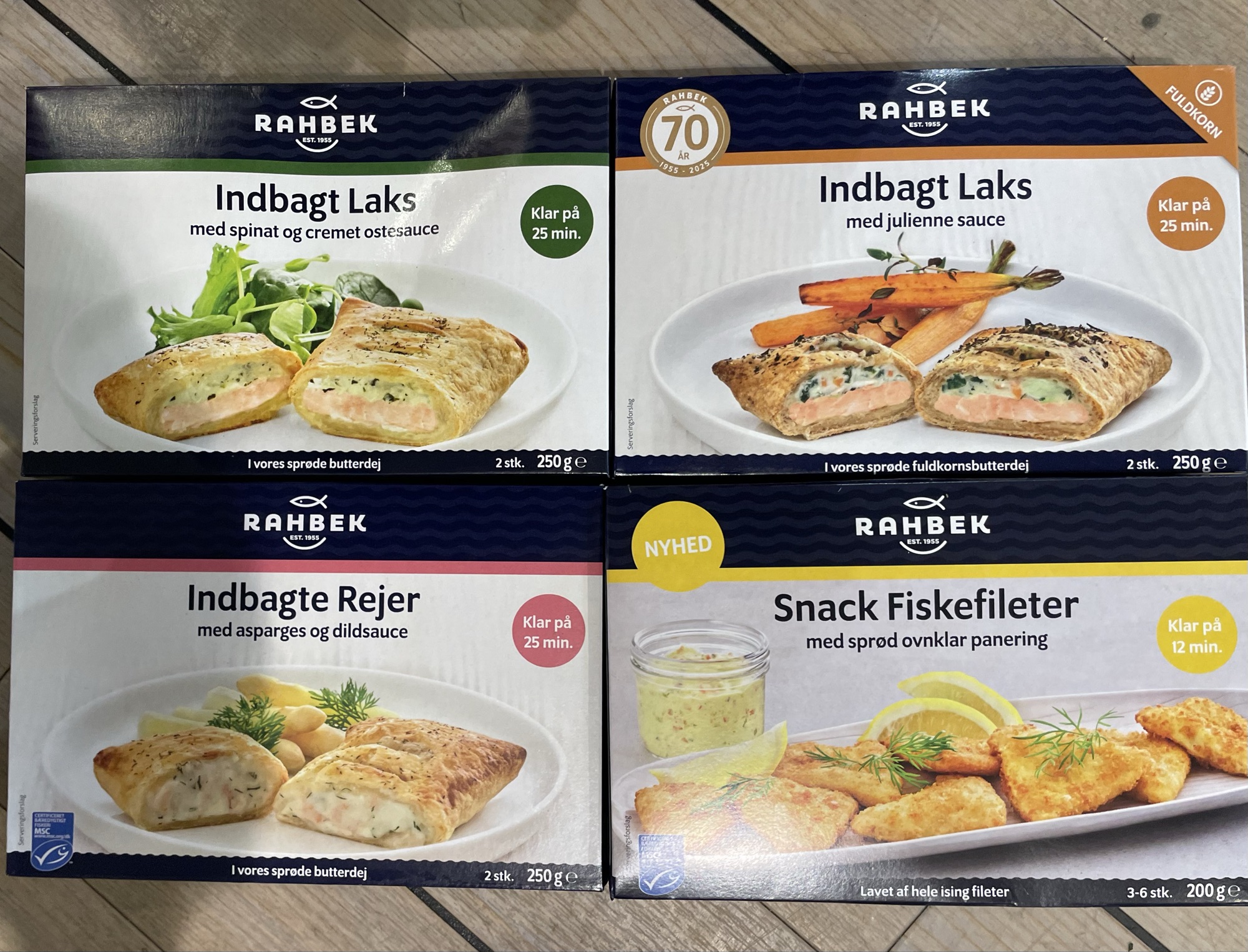 Indbagt rejer/laks eller snack fiske fileter