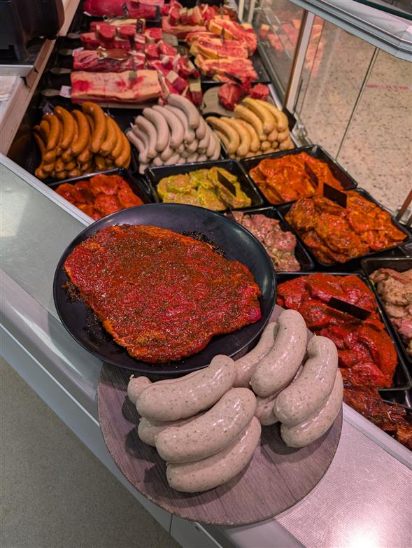 Flanksteak & Hjemmelavede grillpølser