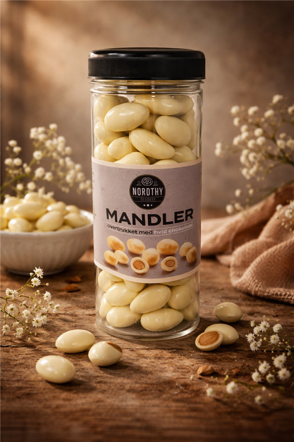 Mandler med chokolade