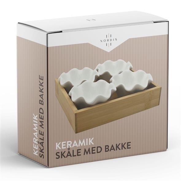 Keramik skåle med bakke