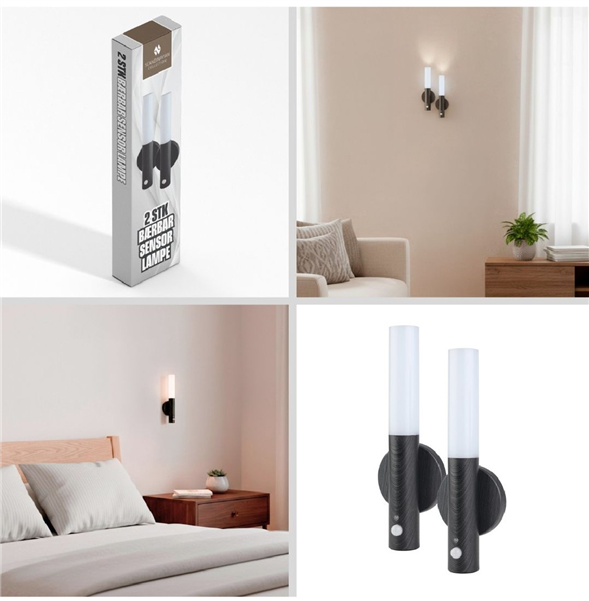 Bærbar sensor lampe sort