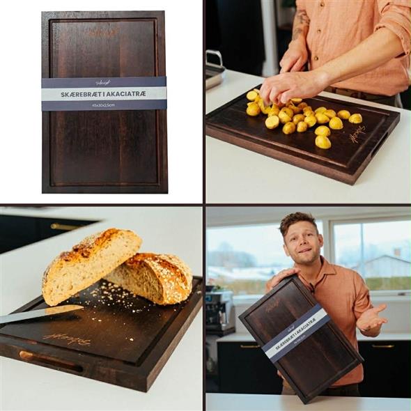 Skærebræt i akacietræ