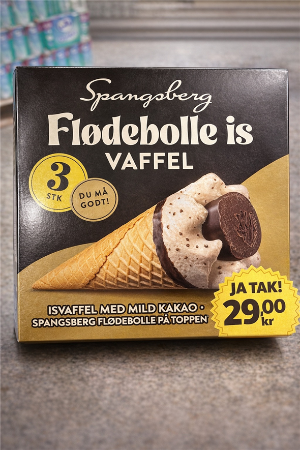 Spangsberg flødebolle is